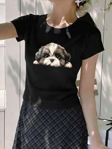 Women T-Shirts - Black - View 2