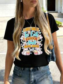 Women T-Shirts - Black - View 2