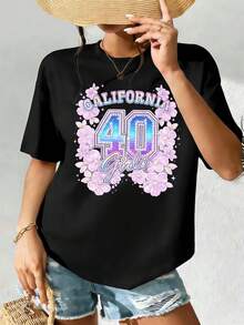 Dam-T-shirts - Svart - Visa 2