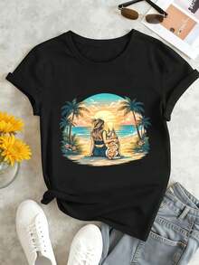 Women T-Shirts - Black - View 1