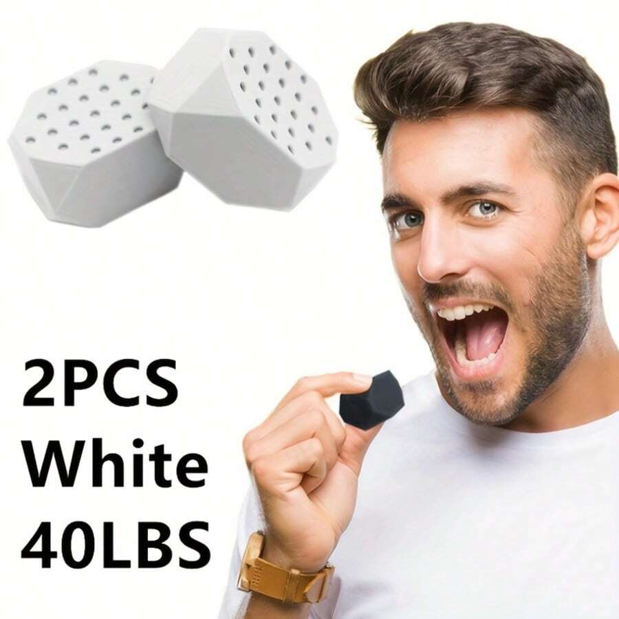 2 chiếc dụng cụ tập cằm 40/50/60 lbs, bóng tập cơ hàm để luyện tập cơ mặt, chia sẻ - Nhiều màu - Xem 1