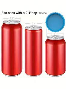 1 pièce Bouchon de remplissage d'eau gazeuse coloré, couvercle de scellage en silicone réutilisable, scelleur en silicone pour eau gazeuse, nouveau bouchon de bouteille d'eau gazeuse créatif, couvercle de scellage de bouteille de cola, convient pour l'eau gazeuse, les boissons, le jus, les bouchons de bouteille d'eau pétillante, dispositif de stockage et de protection des boissons idéal, convient pour les boissons en canette, essentiel d'été, accessoires de tasse - Multicolore - Voir 10