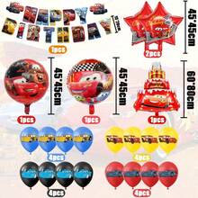 Hasbro Conjunto de decoración para fiesta de cumpleaños con tema de autos, decoraciones grandes para pastel, decoraciones de cupcakes con estilo de carreras a cuadros en blanco y negro, accesorios de decoración para mesa de postres adecuados para fiesta de cumpleaños - Multicolor - Ver 16