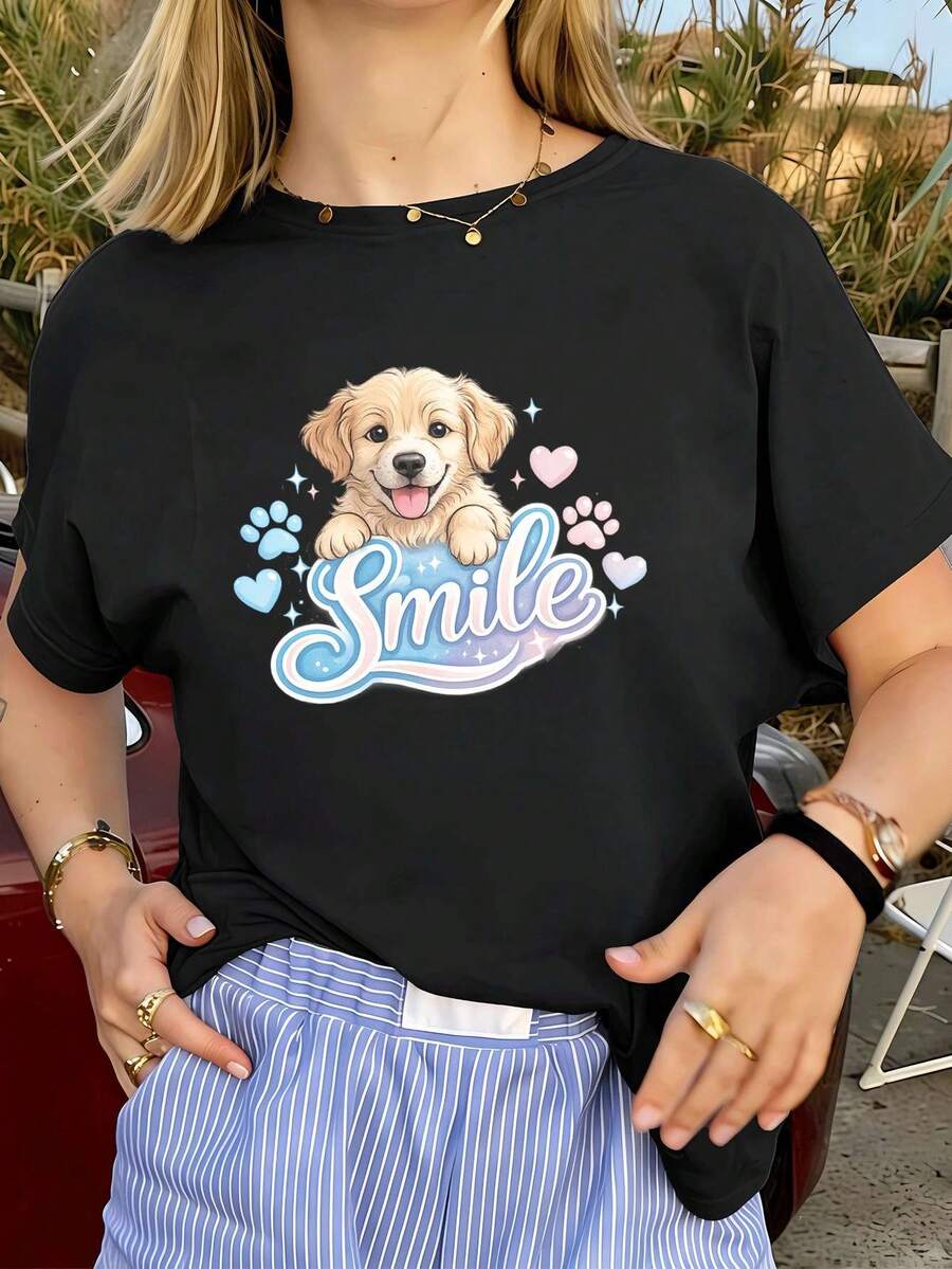 Women T-Shirts - Black - View 1