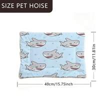 1 buah Alas Kasur Hewan Peliharaan Lembut, Desain Hiu Kartun, Alas Kandang Anjing yang Dapat Dicuci, Cocok untuk Anjing Kecil/Sedang/Besar, Bantal Kandang Anjing Bolak-balik, Alas Kasur Kucing, 4 Musim - MultiWarna - View 7