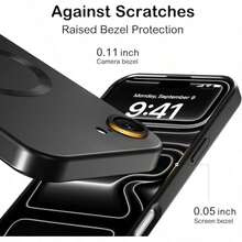 Magnetic Wireless Charging Phone Case With Camera Protection For IPhone 17 Pro Max, 16, 15, 14, 13, 12, 11 Pro Plus, 17e - Pure Black - View 5