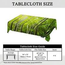 Swono - Mantel de de naturaleza con luces de sol, rectangular, diseño de árbol de, lavable, a cuadros, para cocina, cena, 52 x 70 pulgadas - Bamb - Ver 6
