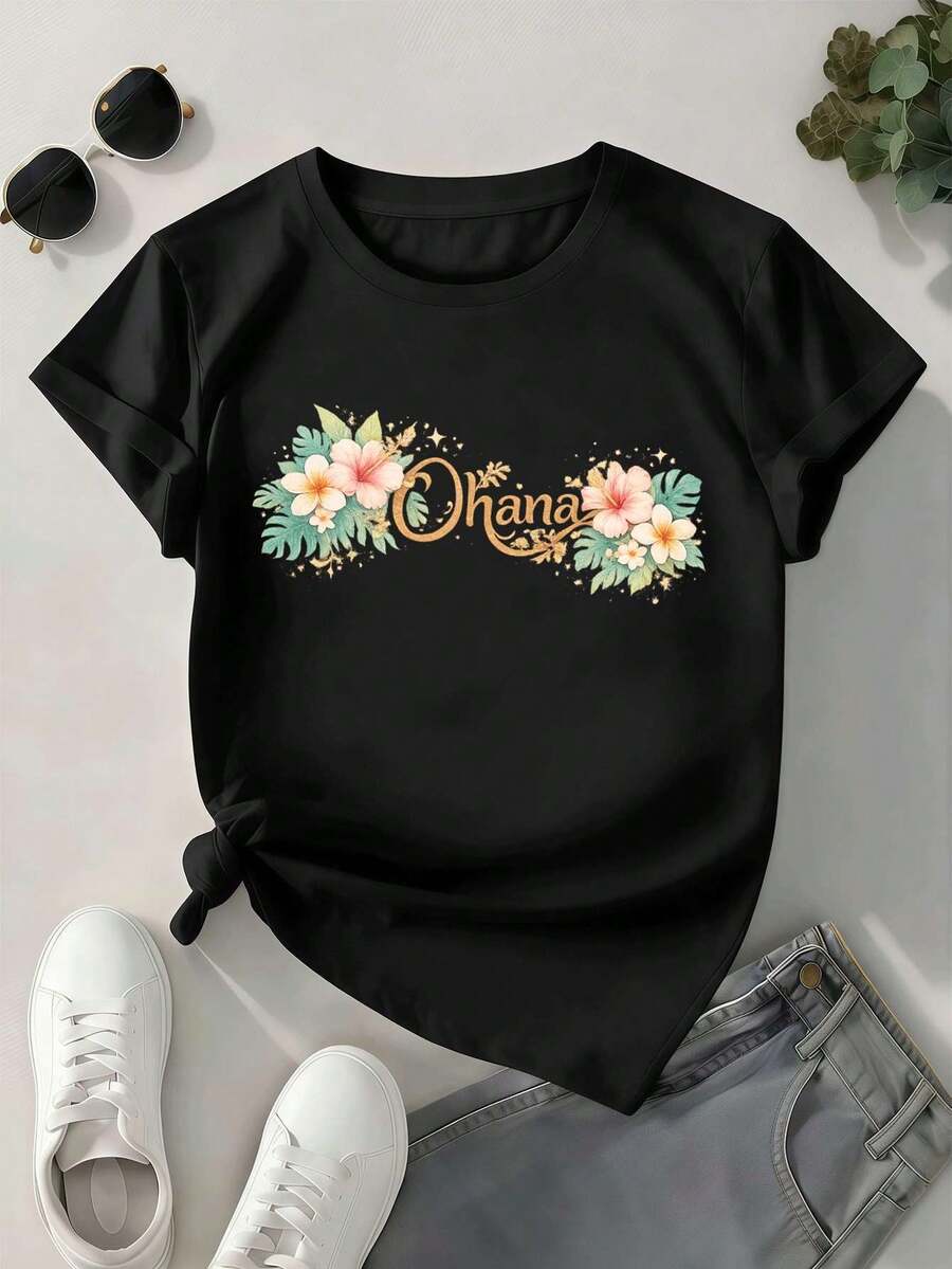 Dam-T-shirts - Svart - Visa 1