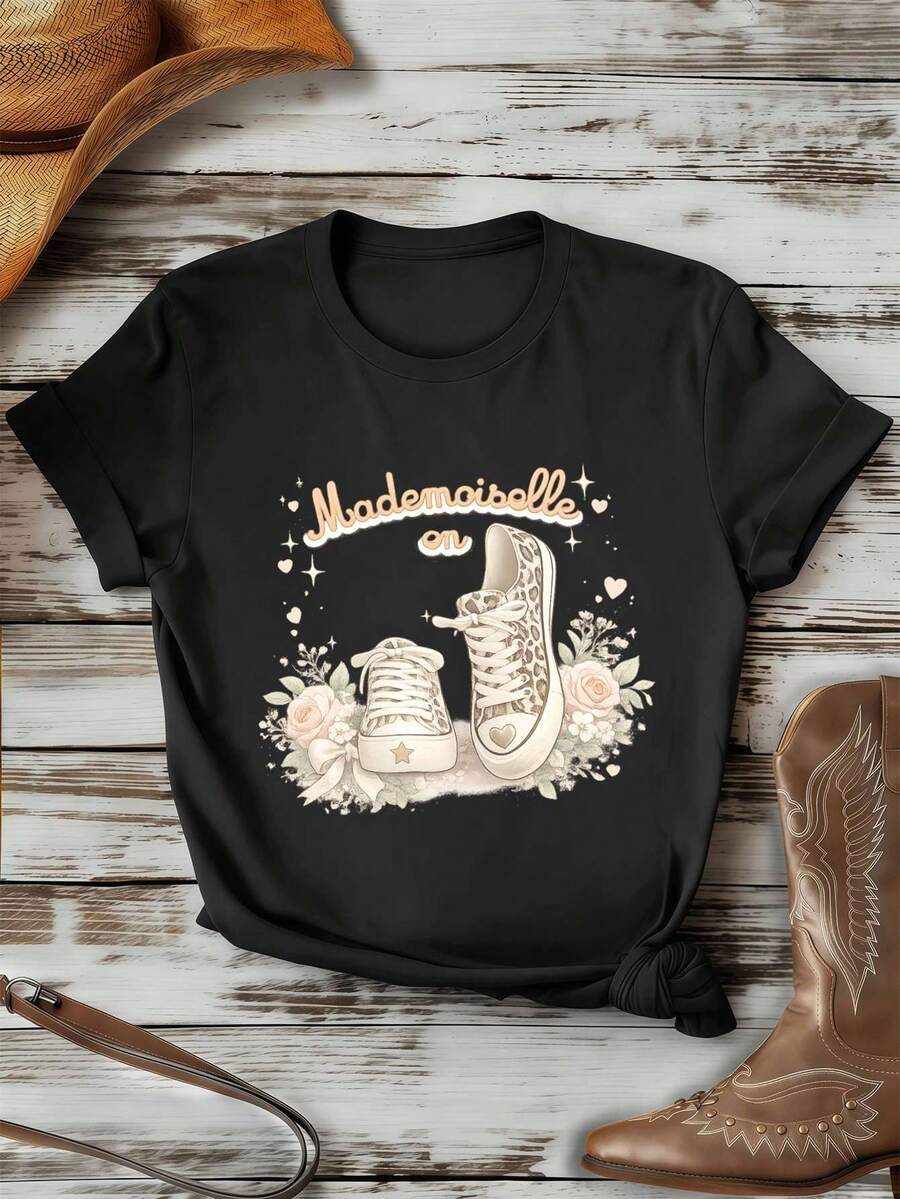 Dam-T-shirts - Svart - Visa 1