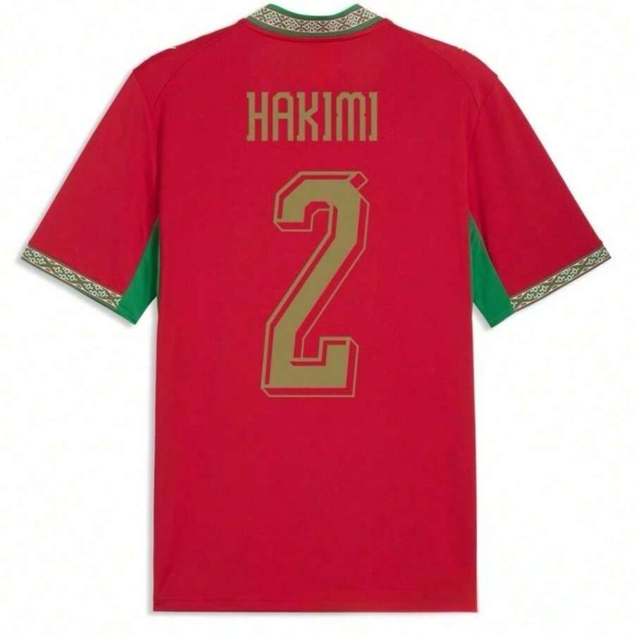 [48-Hour Shipping] Morocco National Team 2026 Season Home Red Short-Sleeve Football Jersey, Player Version, Numbers 2 / 10 / 11 - No. 2 - View 1