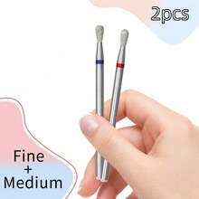 3/32" Diamond Rotary Nail Drill Bit - Rotating Cuticle & Nail Care Drill Bit, Russian Manicure Electric Nail Drill For Removing Calluses And Nail Care, Electric Manicure Pedicure Beauty Tool, Medium/Fine Grit - Multicolor - View 11