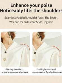 2-Pack Silicone Shoulder Pads, Square Decorative Shoulder Pads, Invisible Shoulder Pads, Plus-Size Thickened Shoulder Pads, A Must-Have Item For Festivals, Women's Shoulder Pads, Shoulder Pad Filling Core, Essential For Spring And Summer, Back-To-School Season, Holiday Gifts. - Multicolor - View 6