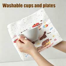 1pc/2pcs/4pcs Adorable Towels Featuring Dachshund, Letter And Music Note Prints. Soft In Texture, Excellent Water Absorption And Fast Drying Performance. Washable And Practical For Kitchen, Bathroom And All Home Scenes - Multicolor - View 7