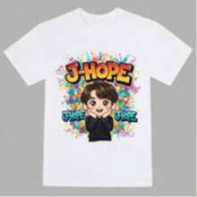 Children White Basic T-Shirt Unisex Boys Bangtan Boys Inspired Short Sleeve Casual Top, B-Ts, B-Ts Shirt, Teen Summer Clothes, Teen Girl Summer Clothe - 白色14 - 查看 1