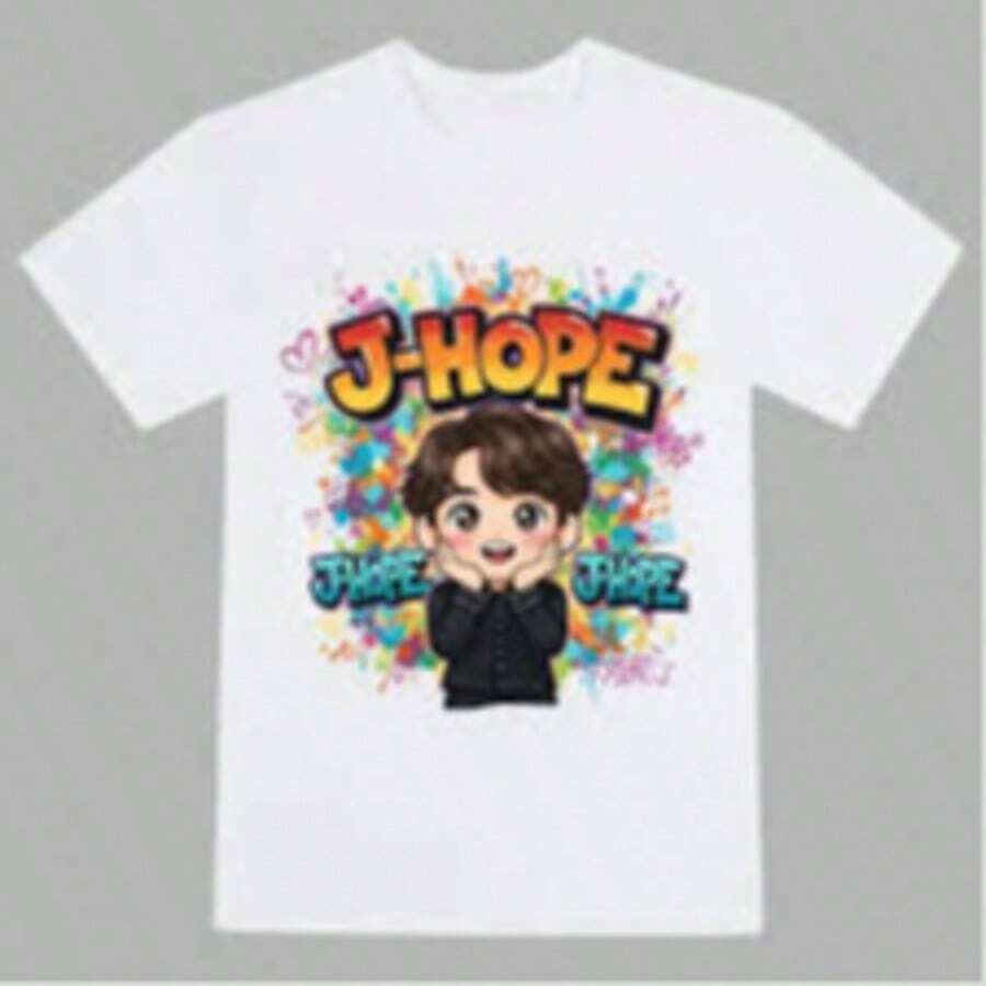Children White Basic T-Shirt Unisex Boys Bangtan Boys Inspired Short Sleeve Casual Top, B-Ts, B-Ts Shirt, Teen Summer Clothes, Teen Girl Summer Clothe - 白色14 - 查看 1