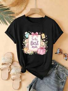 Dam-T-shirts - Svart - Visa 2
