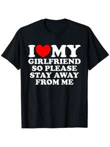 [100% Algodón] Camiseta "Amo a mi novia autista sexy", regalo para parejas, camisetas divertidas, Camisetas tops mujer béisbol de algodón puro, Camisetas tops mujer fútbol, camiseta gráfica para la vuelta al cole. - Negro - Ver 3