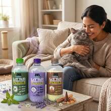 Perlas Aromáticas para Arena de Gato Biodegradables, Control de Olores, Fragancia Premium Sándalo Ámbar, Lavanda Vainilla o Verbena Manzanilla. (2 piezas Lavanda Vainilla) - 3 PIEZAS SURTIDAS - Ver 7