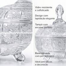 Glass Bomboniere With Lid 630ml Jar Jar Elegant - View 6