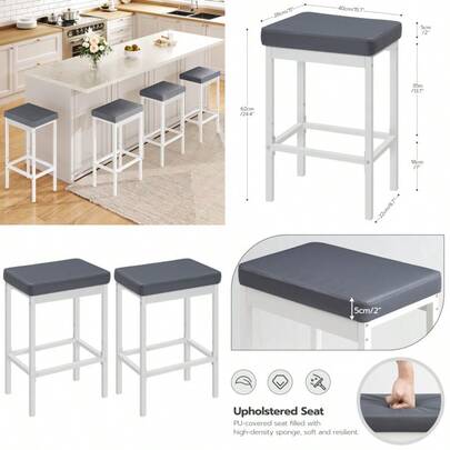 HOOBRO Bancos para Barra de Cocina WG21BY01