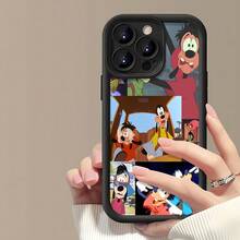Película de aventuras con colores brillantes de Goofy Maxfunda de teléfono Fundas compatibles con ,Apple,VIVO,OPPO,,, y Honor.Fabricadas en silicona TPU,ofrecen protección contra golpes y caídas.regalos para mamá - Negro - Ver 2