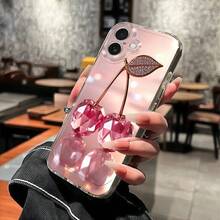1个粉色蝴蝶结个性化图案全覆盖透明TPU手机壳，适用于 11 12 13 14 15 16 Pro Max Xr 7 8 Plus，适用于该系列 - 彩色 - 查看 3