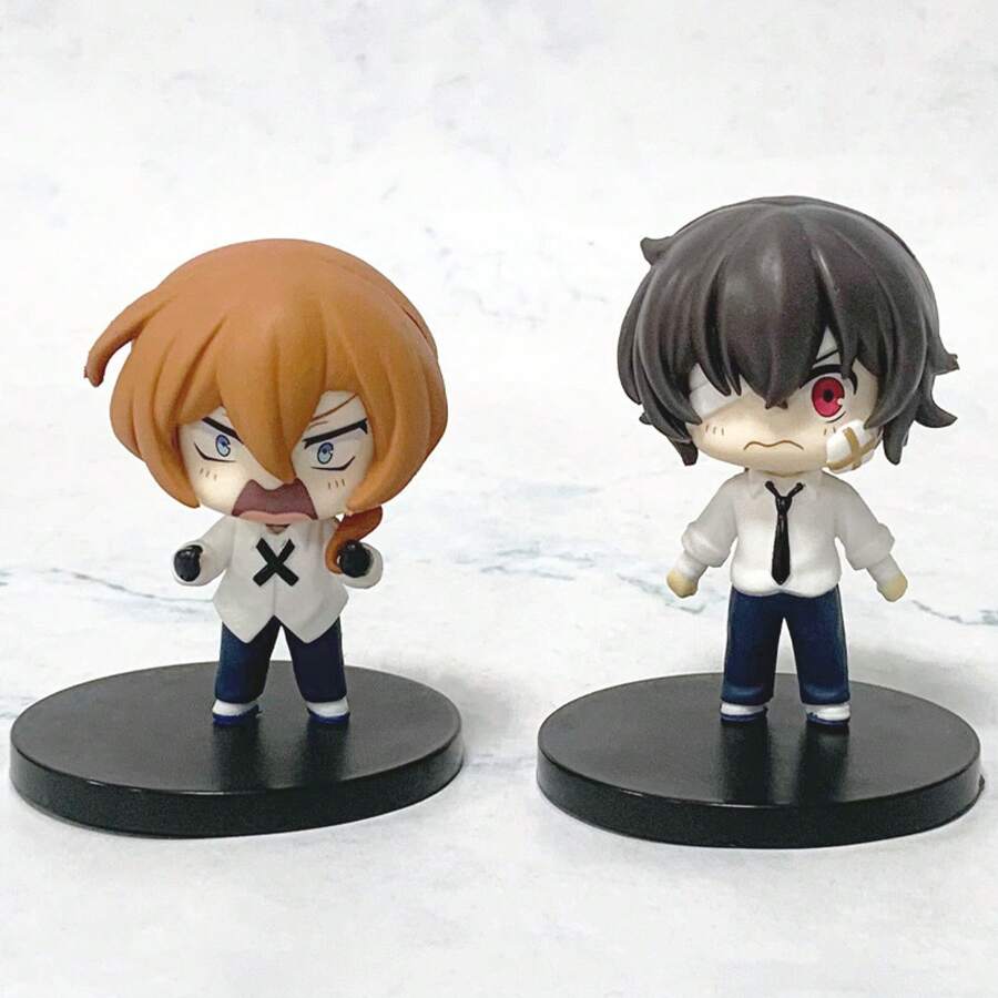 Bungo Stray Dogs Q Version Figure, 14 Years Old , Nakahara Chuya, Anime Doll, Car & Desktop Ornament, Collectible Figurine, Manga Peripheral, Room Decor, Otaku Gift, Cute Character Model - 1 - Xem 1