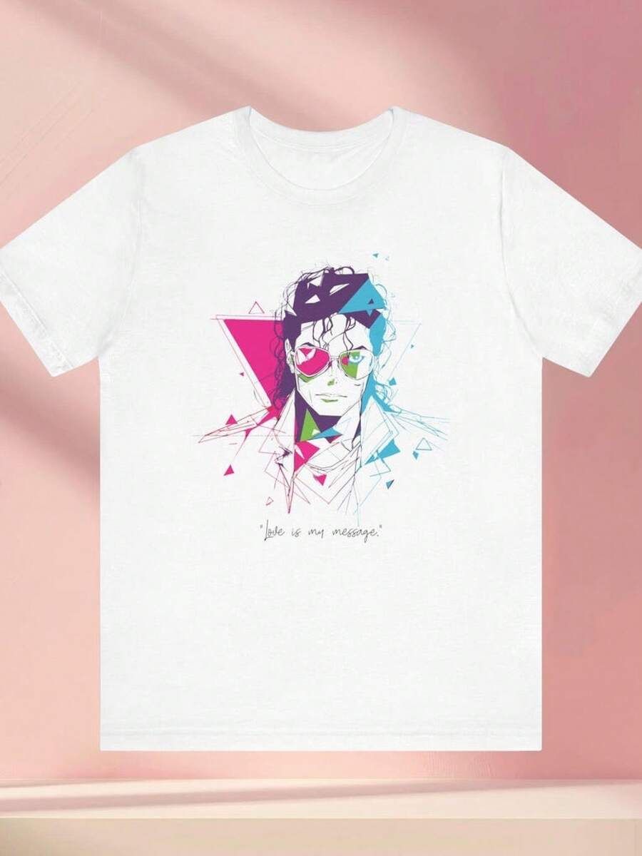 Maglietta Fan Art | Ritratto di icona musicale Maglietta 100% puro cotone bianco T-shirt unisex 100% puro cotone bianco T-shirt unisex - Bianco - Visualizzare 1