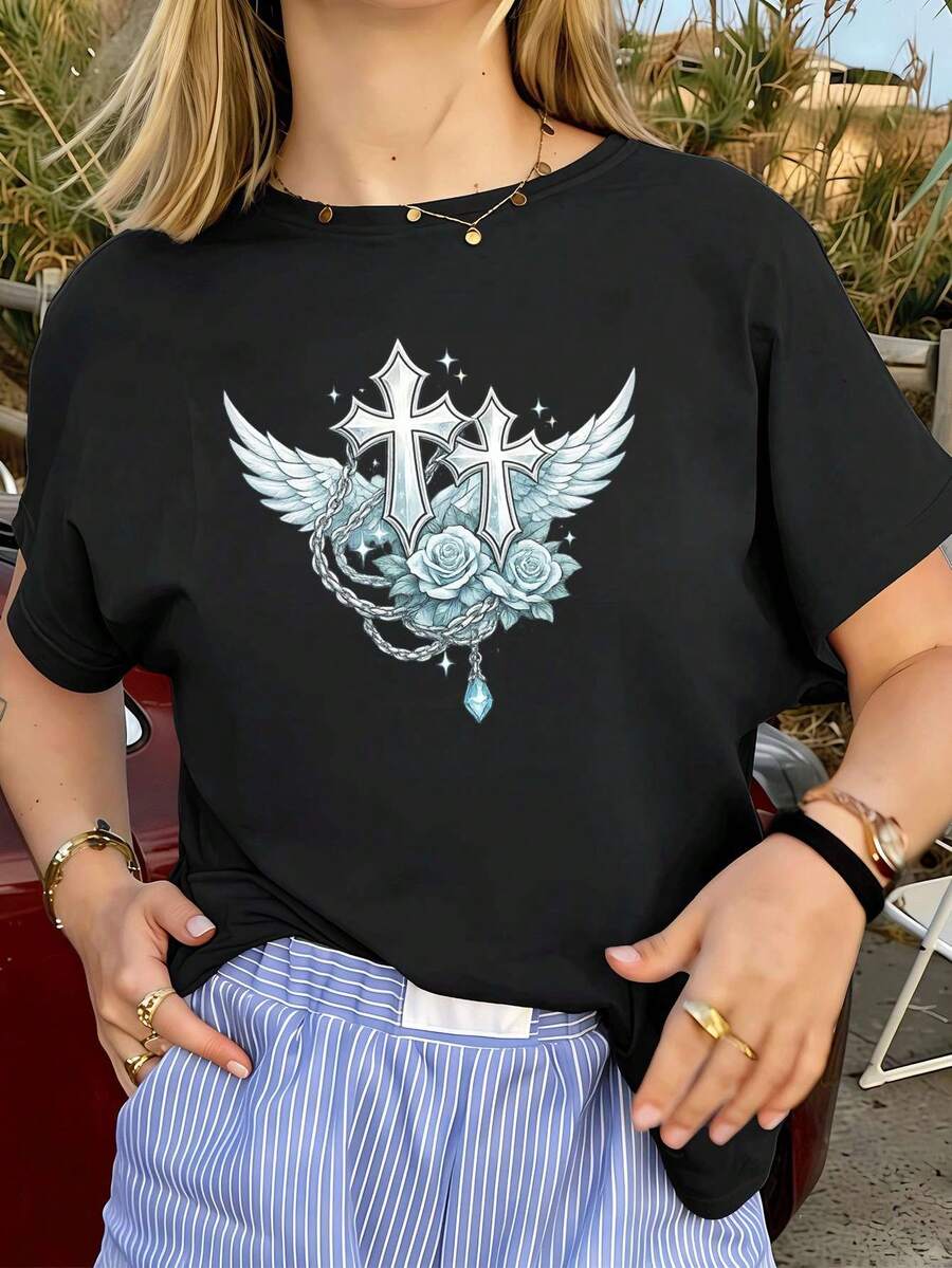 Women T-Shirts - Black - View 1