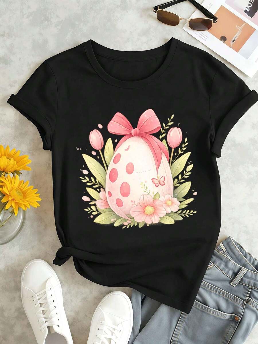 Women T-Shirts - Black - View 1