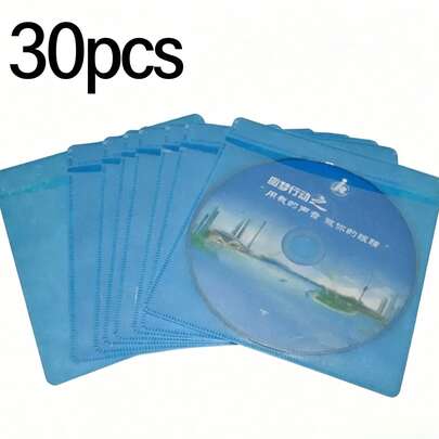 Bộ 30 chiếc túi đựng CD/DVD hai mặt bằng vải không dệt dày dặn, chống bụi, chống trầy xước, chống ẩm, chống mài mòn, thiết kế tối giản, siêu mỏng hình vuông, viền kín, thích hợp cho xe hơi, nhà cửa, văn phòng, trường học, du lịch, chụp ảnh, nghe nhạc, xem phim, sinh nhật, đám cưới và sử dụng hàng ngày.