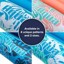 Aqua Inflatable Tanning Pool Lounger and Float with Removable Pillow - 71" x 48" - Blue Flowers - Flores azules - Ver 7