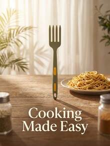 Anti-Slip Silicone Pasta Fork: Resistant To High Temperatures. The Pasta Can Be Wrapped Without Slipping Off. It Is Scratch-Resistant And Wear-Resistant. Suitable For Making Italian Pasta, Macaroni, Western Cuisine, Light Salads, Etc. - Multicolor - View 4