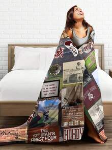Texas A&M Merch Aggies Throw Blanket Warm Blankets Breathable Air Conditioner Blanket For Car Classic Outdoor Blankets For Picnic For All Season - màu đen - Xem 4