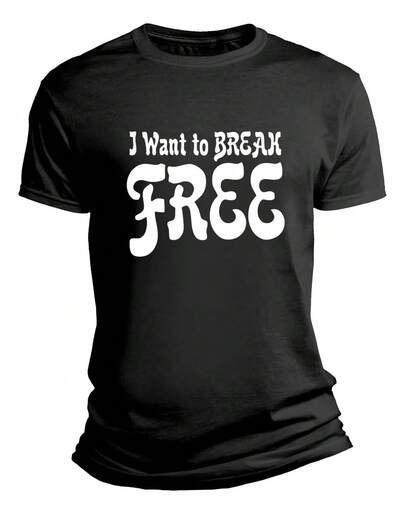Playera Queen I Want To Break Free Rock Freddy Mercury Negra I Want To Break Free Dama G