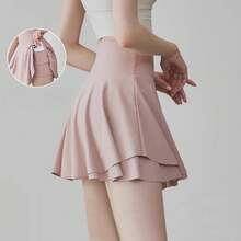 Women Sports Sweater Skirts - Dusty Pink - View 1