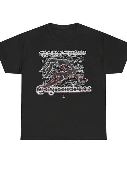 Ken Carson A Great Chaos AGC Out Of Body Tee T-Shirts Merch - All Sizes 100% Cotton Black T Shirt Unisex
