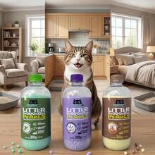 Perlas Aromáticas para Arena de Gato Biodegradables, Control de Olores, Fragancia Premium Sándalo Ámbar, Lavanda Vainilla o Verbena Manzanilla. (2 piezas Lavanda Vainilla) - 1 pieza sandalo ambar - Ver 9