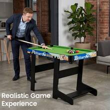 Compact Foldable Billiards Table 90 * 50 * 66cm, Portable Indoor Billiards Table With Clubs Complete Set Of Accessories - Variant1 - View 3
