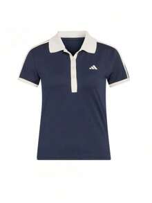 Adidas New Quick-Drying Women's Short-Sleeved Polo Shirt - Royal Blue/White - View 1