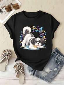 Women T-Shirts - Black - View 2