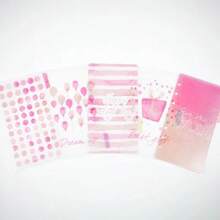 Cuaderno de hojas sueltas A5 A6 Kawaii, 45 hojas, recarga de papel, carpeta en espiral, índice, página interior, Agenda diaria, mensual y semanal - mensual - Ver 18