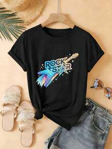 Women T-Shirts - Black - View 2