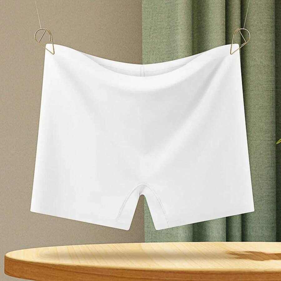 Ropa interior corta sin costuras de seda helada de nailon para mujer, pantalones de  transpirables y no rizados - BLANCO - Ver 1