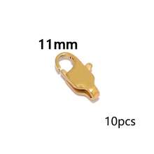 10Pcs 304 Stainless Steel 18K Gold Plated Lobster Claw Clasps, Jewelry Connector Findings For DIY Handmade Necklace Bracelet Making - Lobster Clasp - View 8
