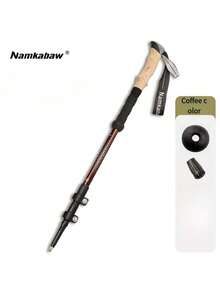 Nordic Style Outdoor Locking Trekking Pole, Durable Adjustable Aluminum Hiking Stick, Unisex Travel Pole, Outdoor Leisure Accessory Equipment Suitable For Hiking, Trekking, Walking, Camping Equipment - Multicolor - View 4