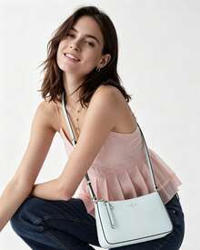 Kate Spade Bolso de hombro para mujer KS GINNIE, bolso hobo de piel vegana. - azul claro - Ver 2