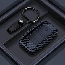 ABS Carbon Fiber Car Key Case Cover For Land Rover Range Rover Sport Evoque Freelander Velar Discovery 4 XE XJ XF Guitar - Type a - View 6