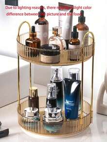 Organizador de maquillaje giratorio Sharpdo, adecuado para tocador, gran capacidad para almacenamiento de cuidado de la piel y cosméticos, soporte transparente para maquillaje y perfume, organizador de tocador giratorio de 360 grados - Multicolor - Ver 10
