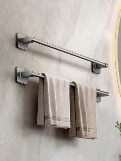 Bathroom Wall Mounted Towel Rack 60/70CM No Drilling, Sturdy And Rust Proof Towel Bar Saves Space, Storage Rack, Bathroom Accessories